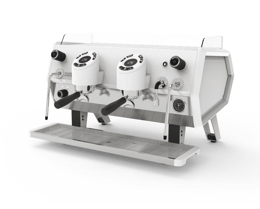 Sanremo D8 2 Group Espresso Coffee Machine Product Colour Variant White Front Facing View