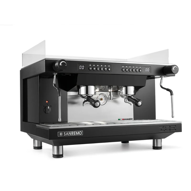 Sanremo ZOE Competition 2 Group Espresso Coffee Machine Product Colour Variant Black Front Angle View